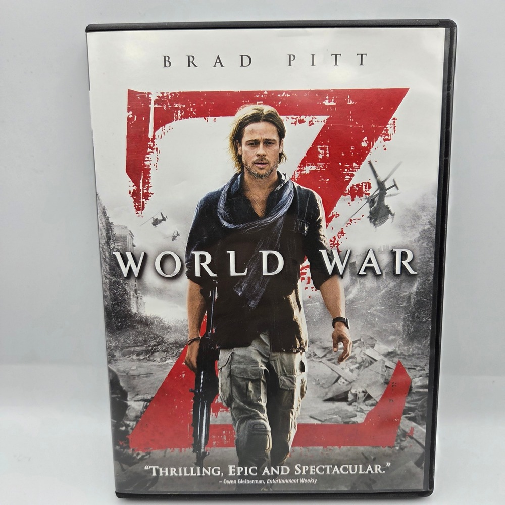 World War Z DVD Brad Pitt Action Thriller Zombie Movie Widescreen Theatrical Ed